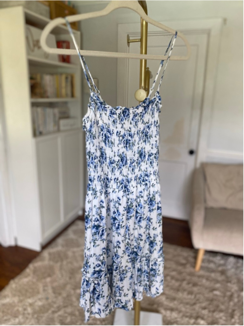 Altar’d State Floral Smocked Mini Dress Cottagecore Babydoll S Boho Quiet Luxury - Picture 2 of 7